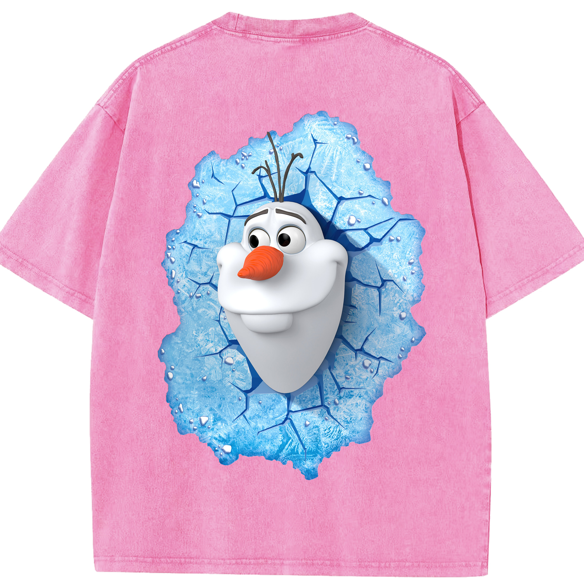（画像用） アナと雪の女王 アンナ エルサ Frozen Anna Elsa 綿100% ヴィンテージ風 半袖Tシャツ（背面プリント）